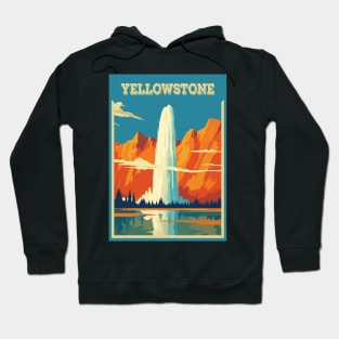 National park Yellowstone, Usa, Travel Poster Hoodie
